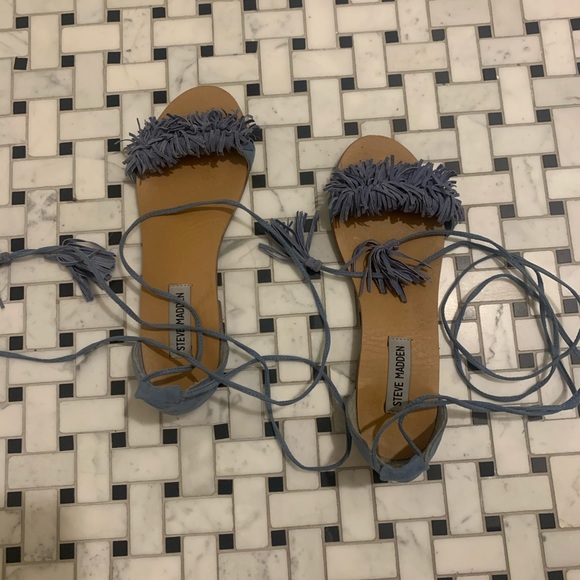 STEVE MADDEN Sweety Lace-Up Flat Sandals - Picture 3 of 3